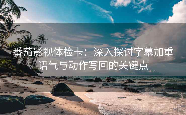 番茄影视体检卡:深入探讨字幕加重语气与动作写回的关键点 番茄影视体检卡:深入探讨字幕加重语气与动作写回的关键点